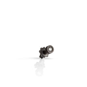 MANO|J Mono orecchino in titanio e diamante white MINORTWPL5PT